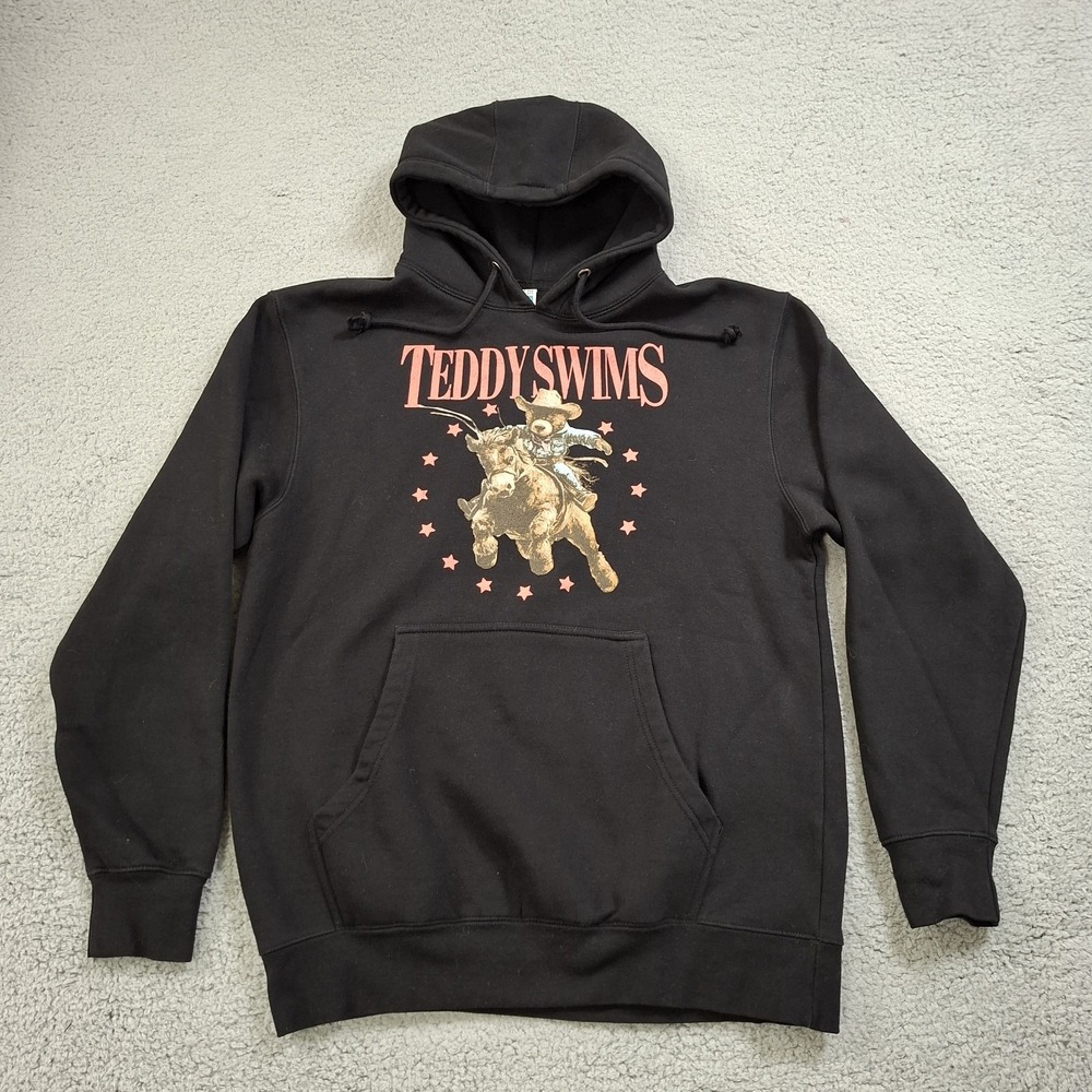 EXC Teddy Swims 2025 Tour Hoodie Teddy Bear Graphic Black Lane Seven Medium M